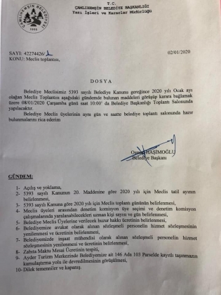 OCAK AYI MECLİS TOPLANTISI